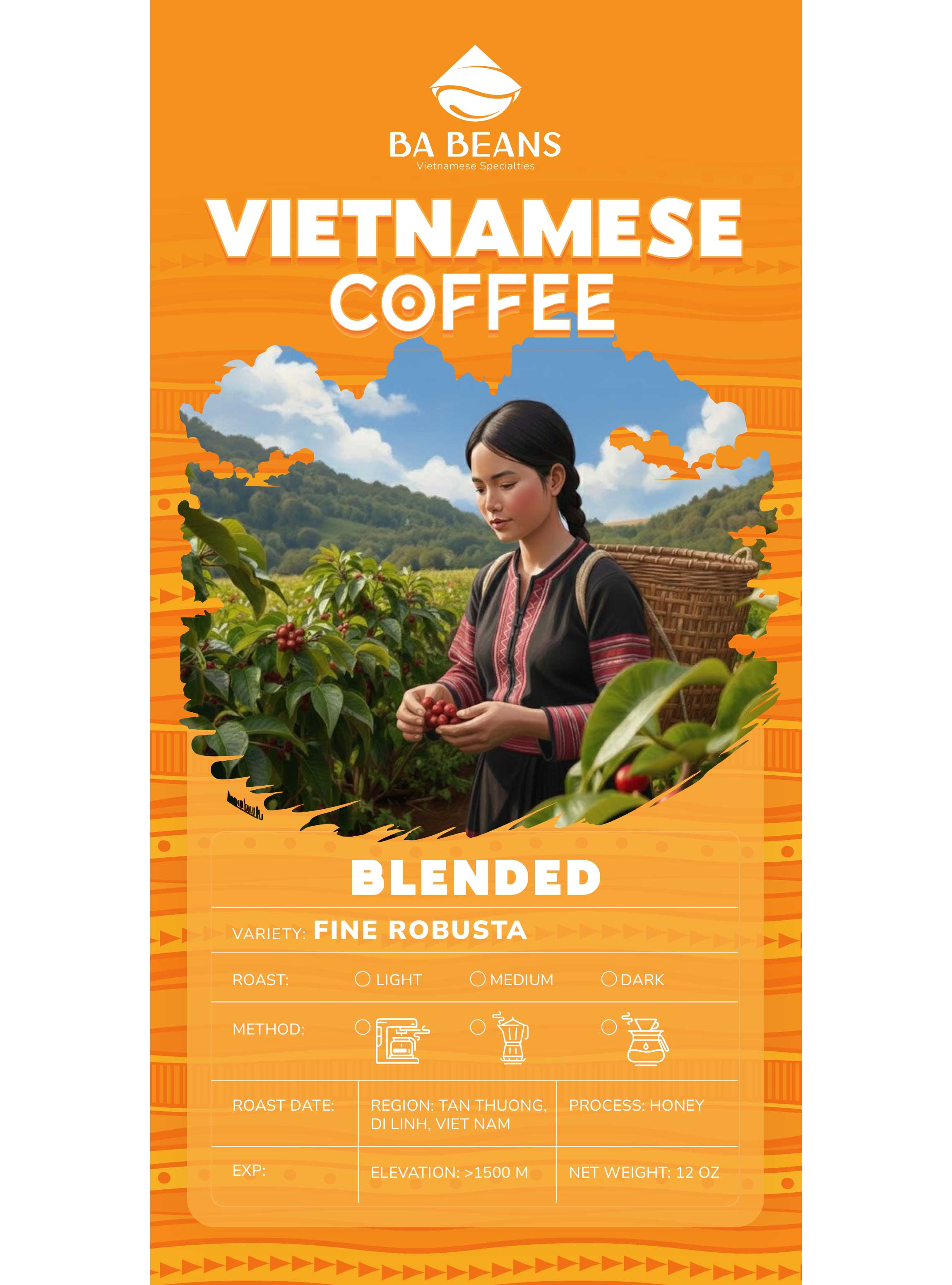 Di Linh - Fine Robusta  (12 OZ)